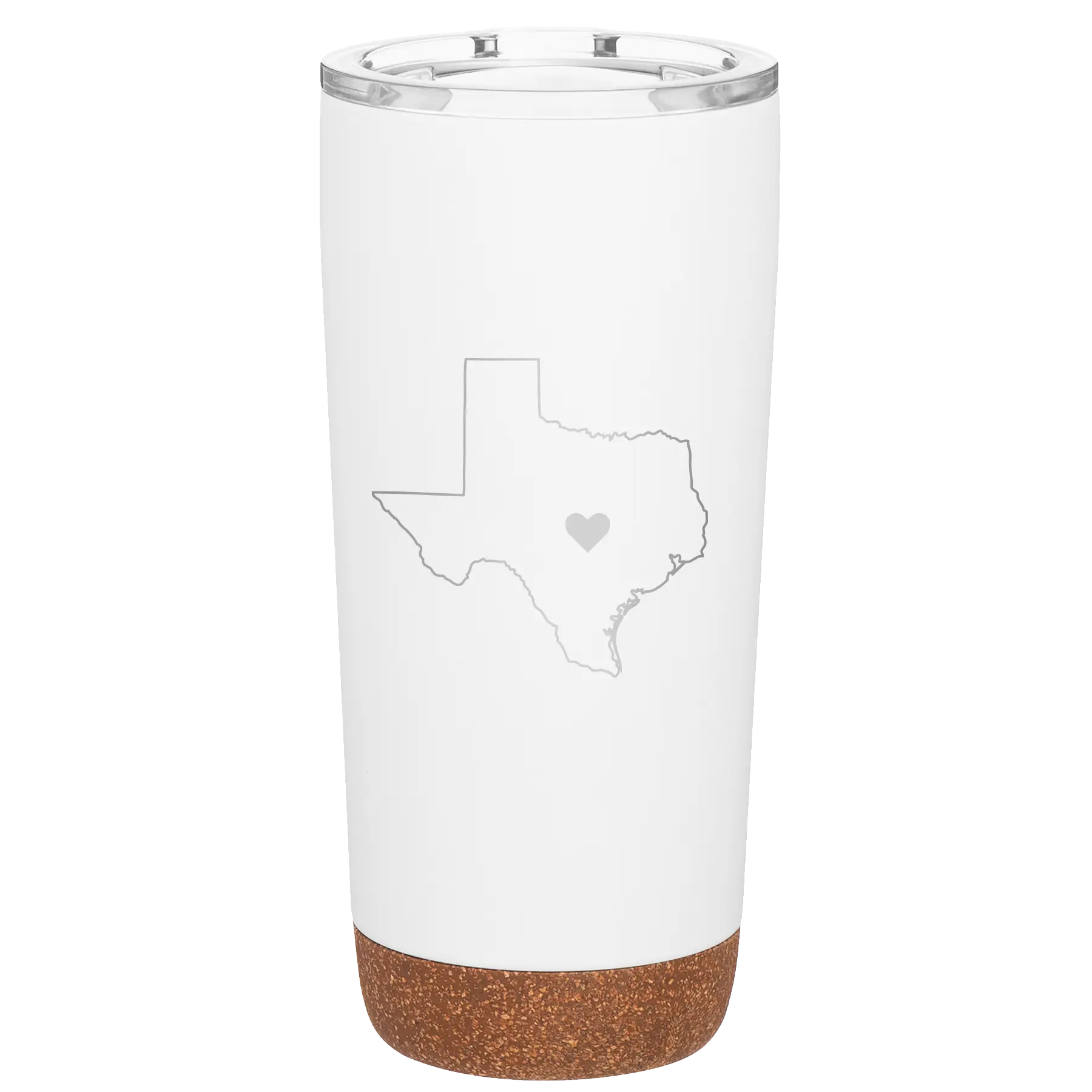 Texas Heart 20 oz Tumbler | White