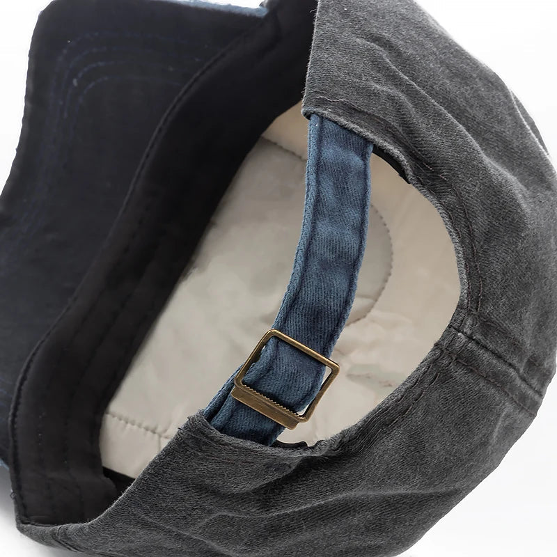 Washed Cotton Damage Finish Baseball Cap | Unisex Adjustable Snapback Hat for Vintage Streetwear
