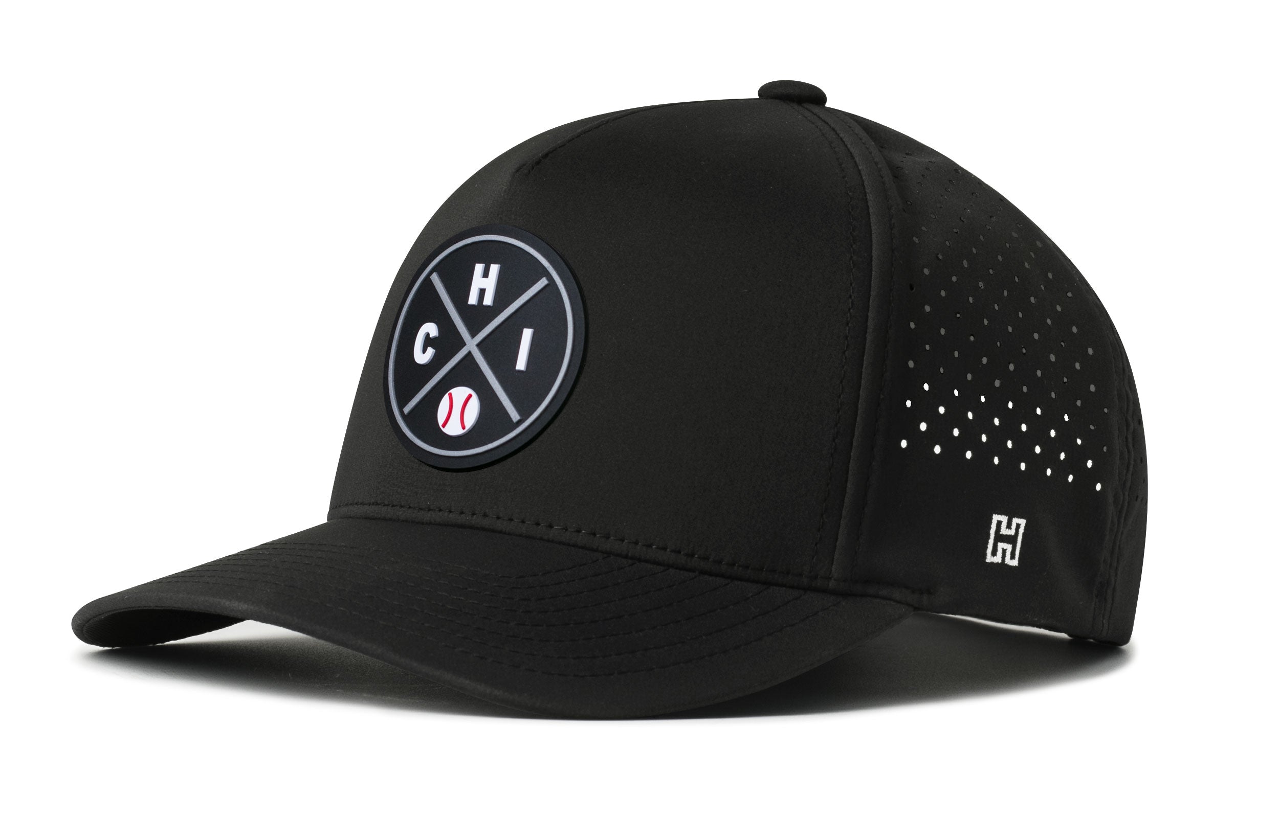 Chicago Baseball Performance 5-Panel Hat  |   Black CHI X Flexfit® Snapback