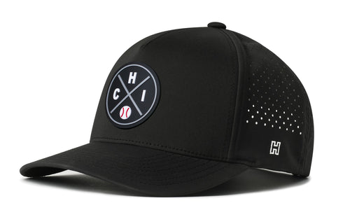 Chicago Baseball Performance 5-Panel Hat  |   Black CHI X Flexfit® Snapback